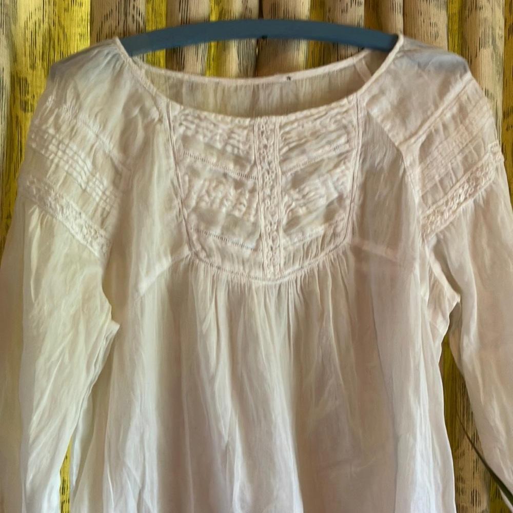 Vintage inspired short Victorian cotton lace mini dress S beach cover up